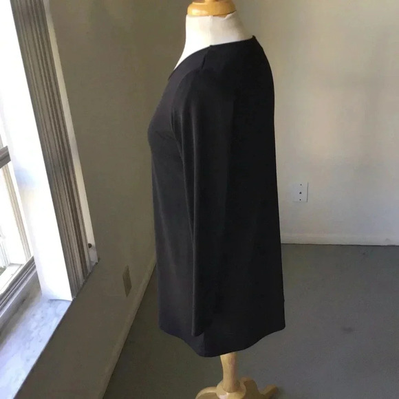 Clara Sun Woo Signature long sleeve tunic scoop neck black Size XS - Picture 4 of 10